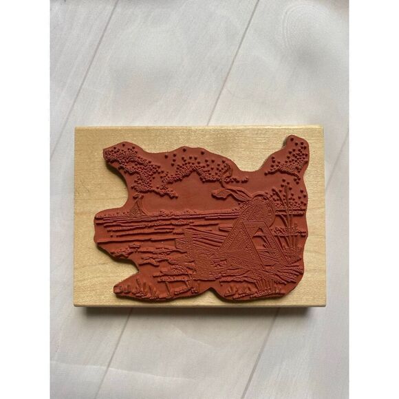 Rubber Cottage Ink stamp “Beach” - Picture 3 of 4